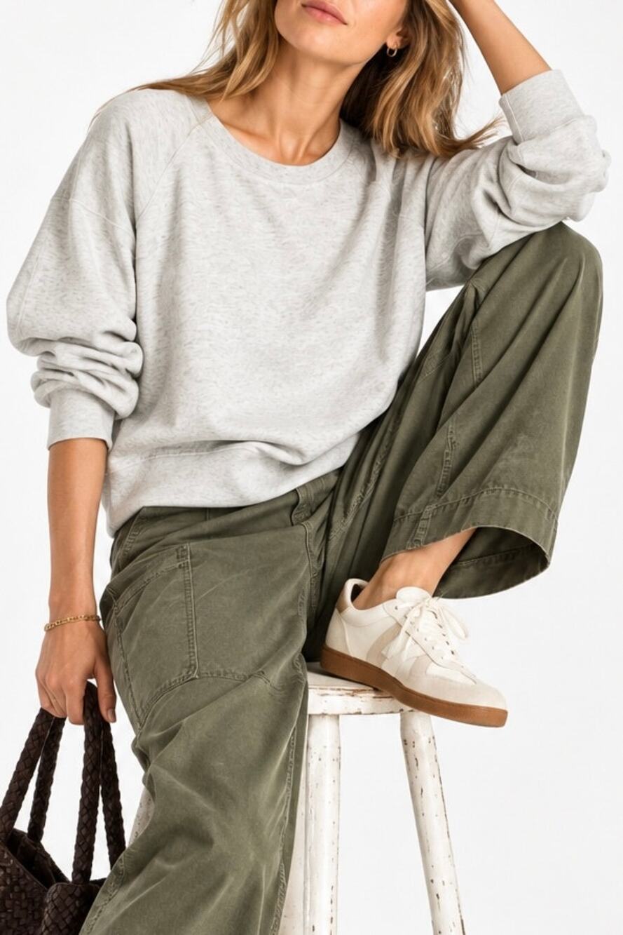 J. Crew Vintage Fleece Sweatshirt Gray Size XL